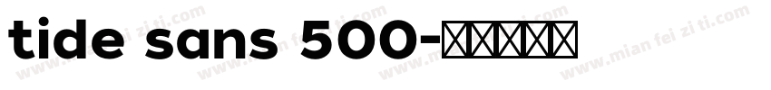 tide sans 500字体转换